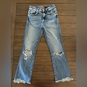 MOTHER The Insider Crop Step Chew Jeans